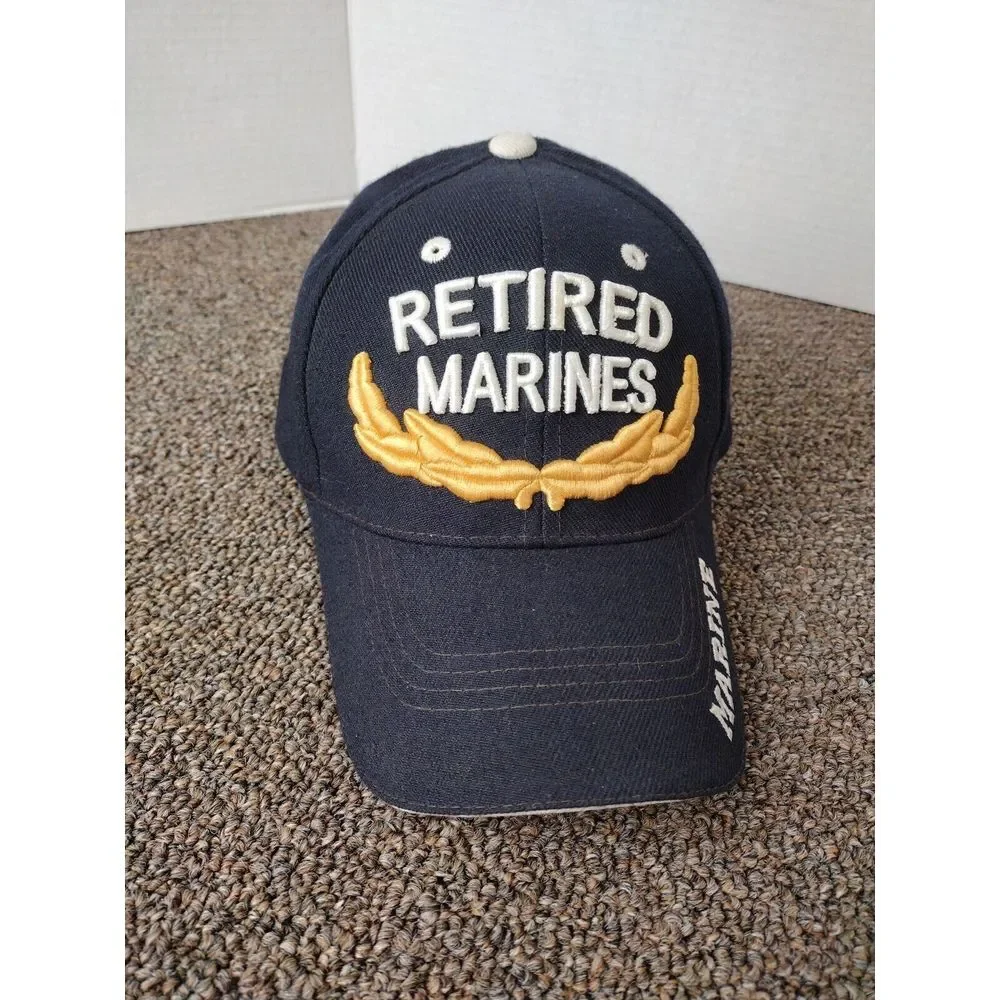 CoStar Retired Marines Hat Cap Blue Strapback